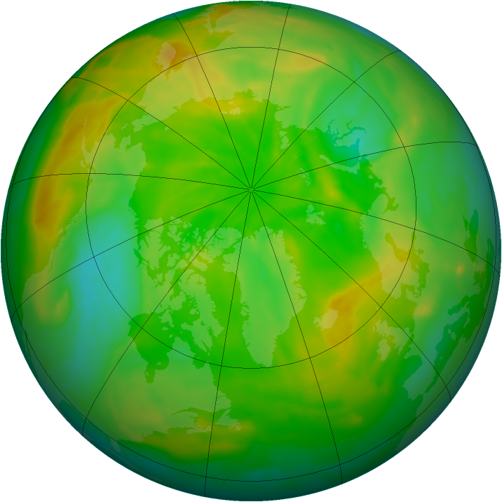 Arctic ozone map for 06 June 2012